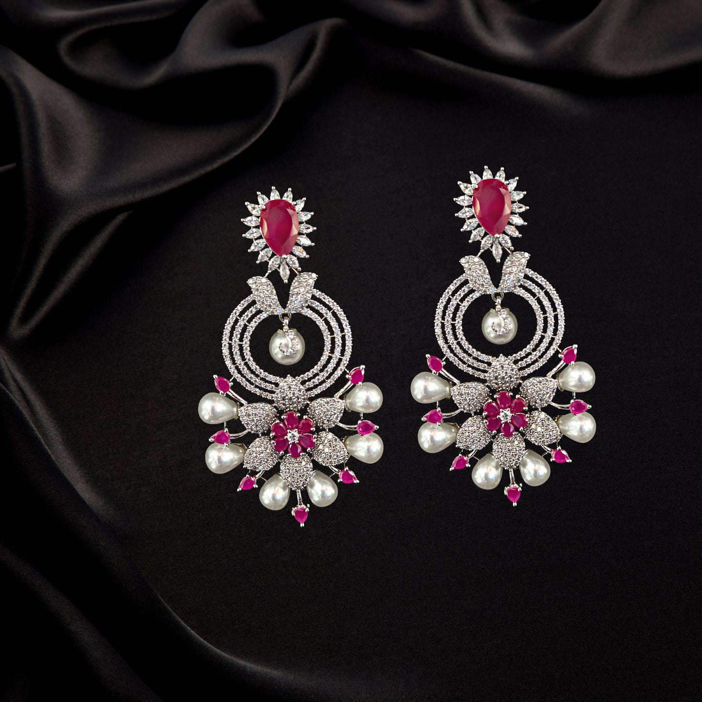 Pearl Embellished Earrings