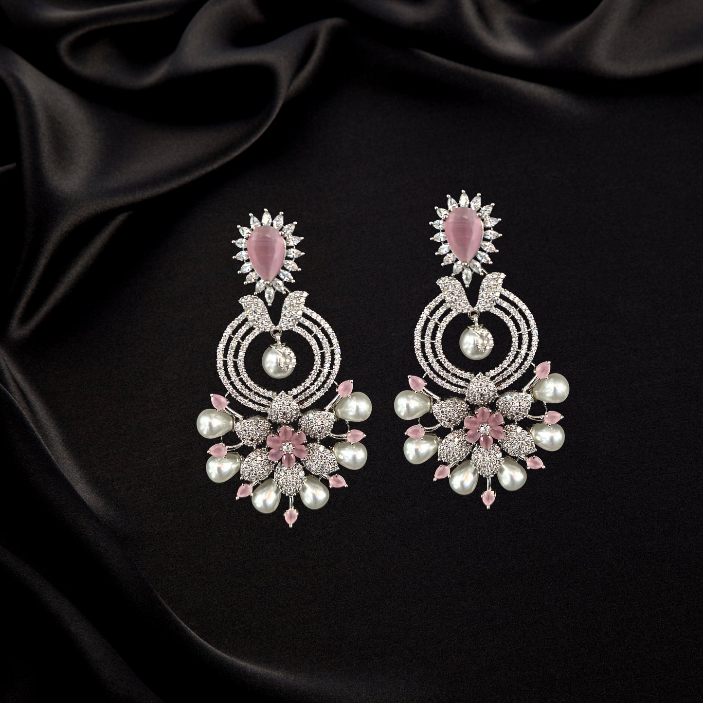 Pearl Embellished Earrings