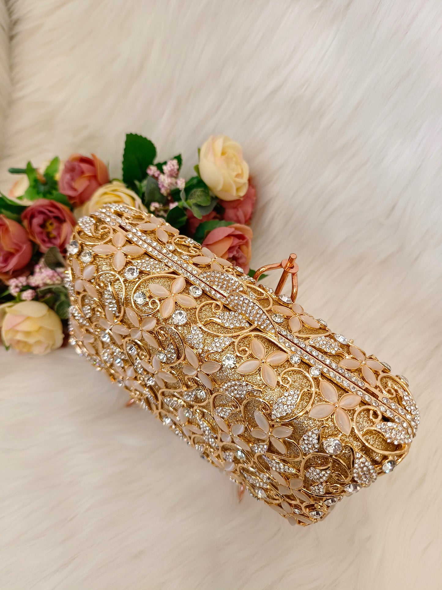 Opal & Rhinestone Evening Clutch bag.