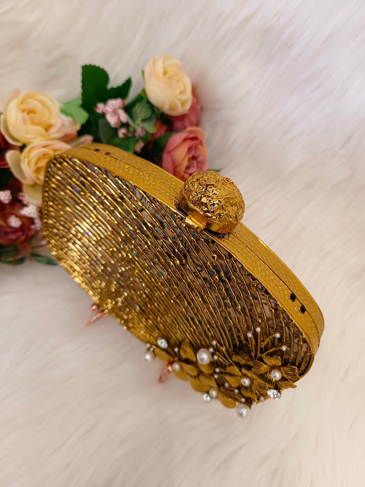 Mother of pearl clutch