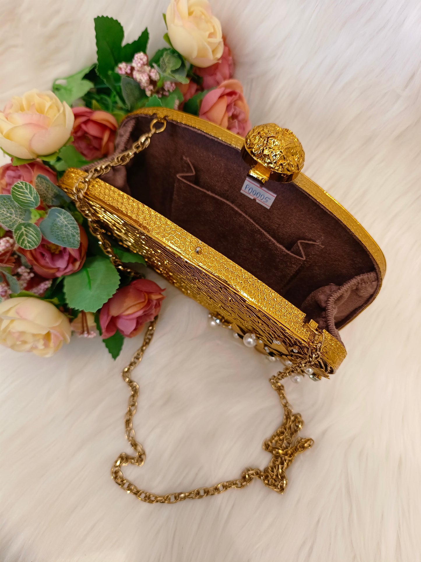 Mother of pearl clutch