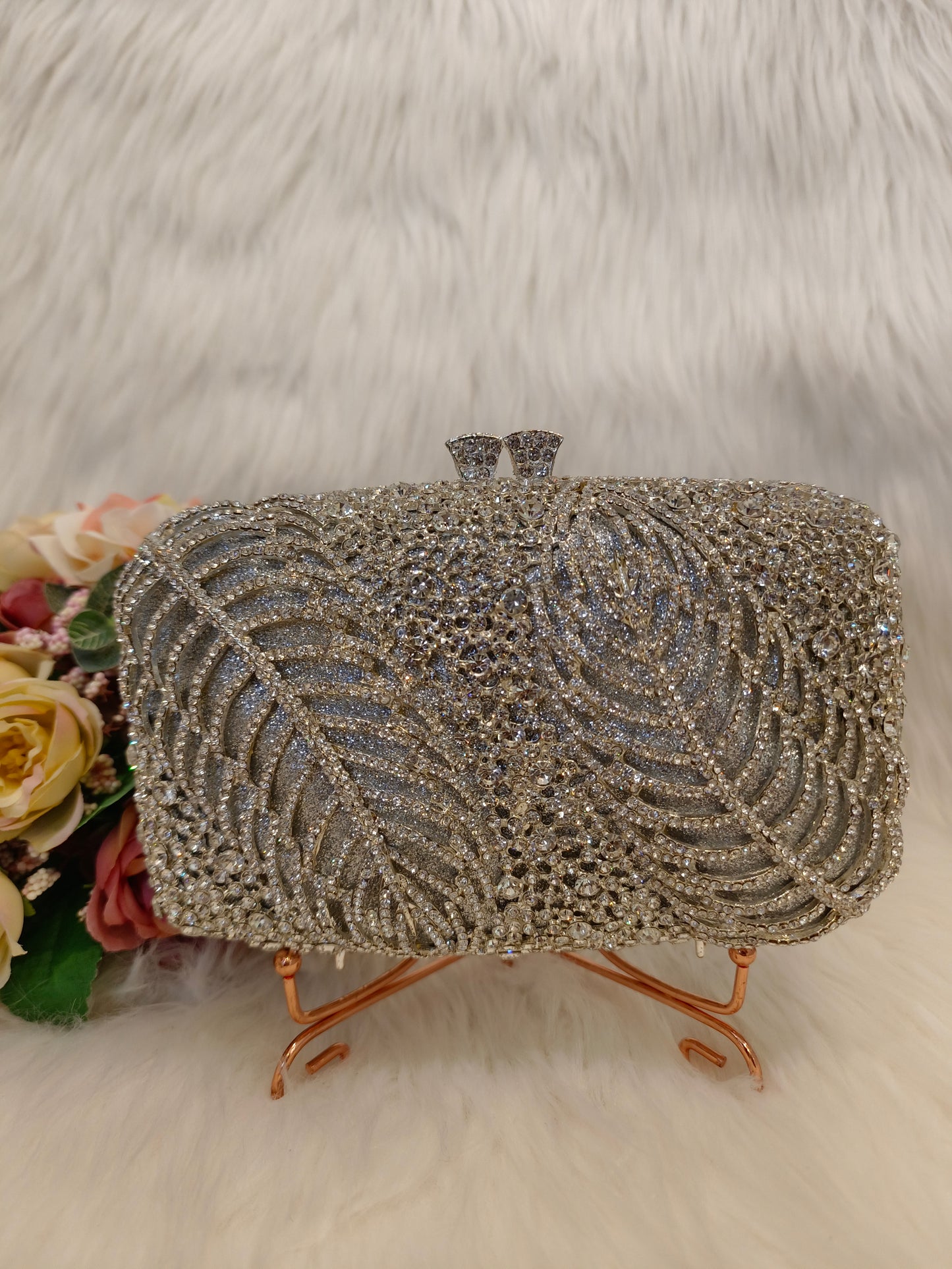 Luxury Evening Silver Clutch