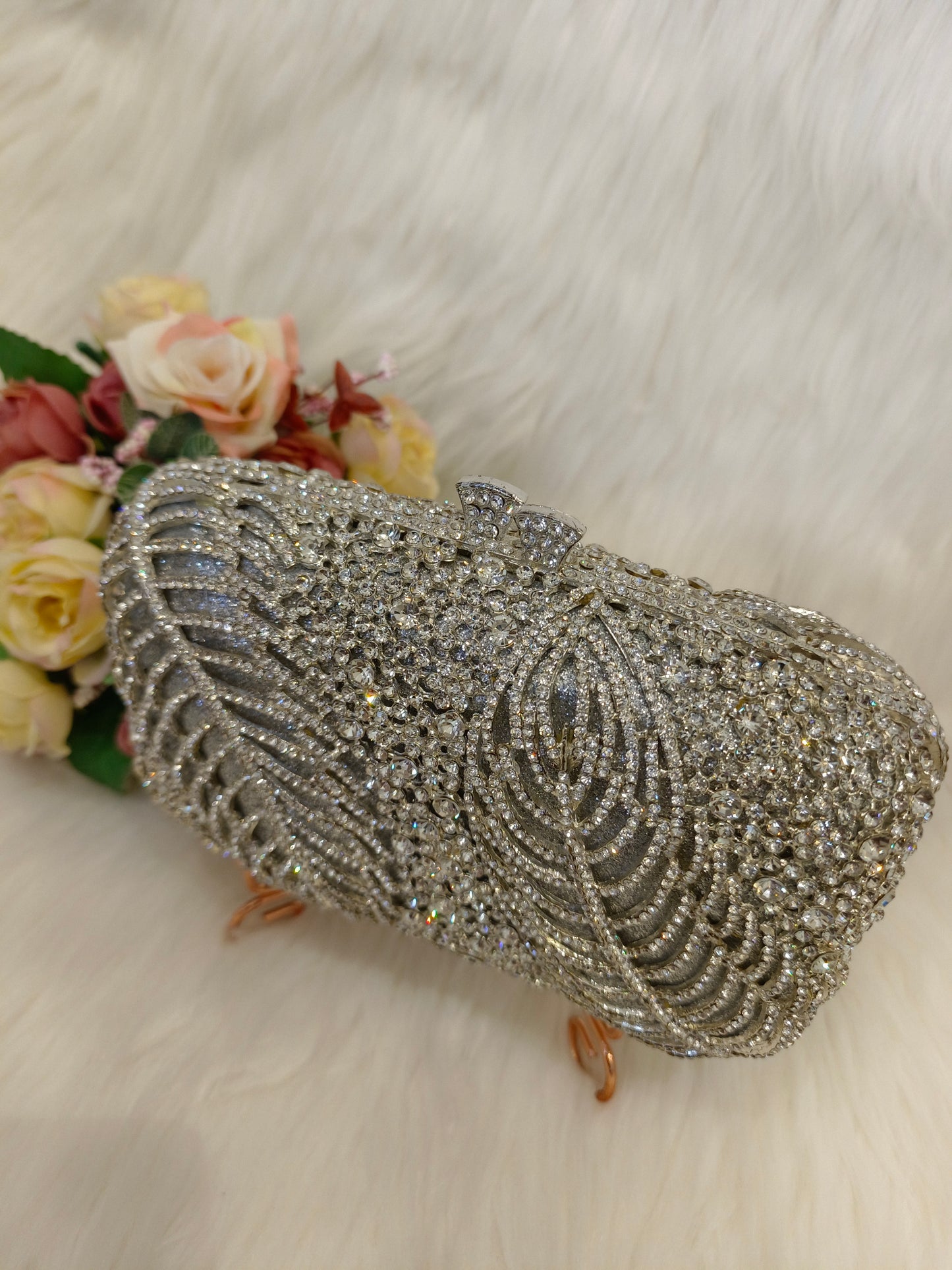 Luxury Evening Silver Clutch