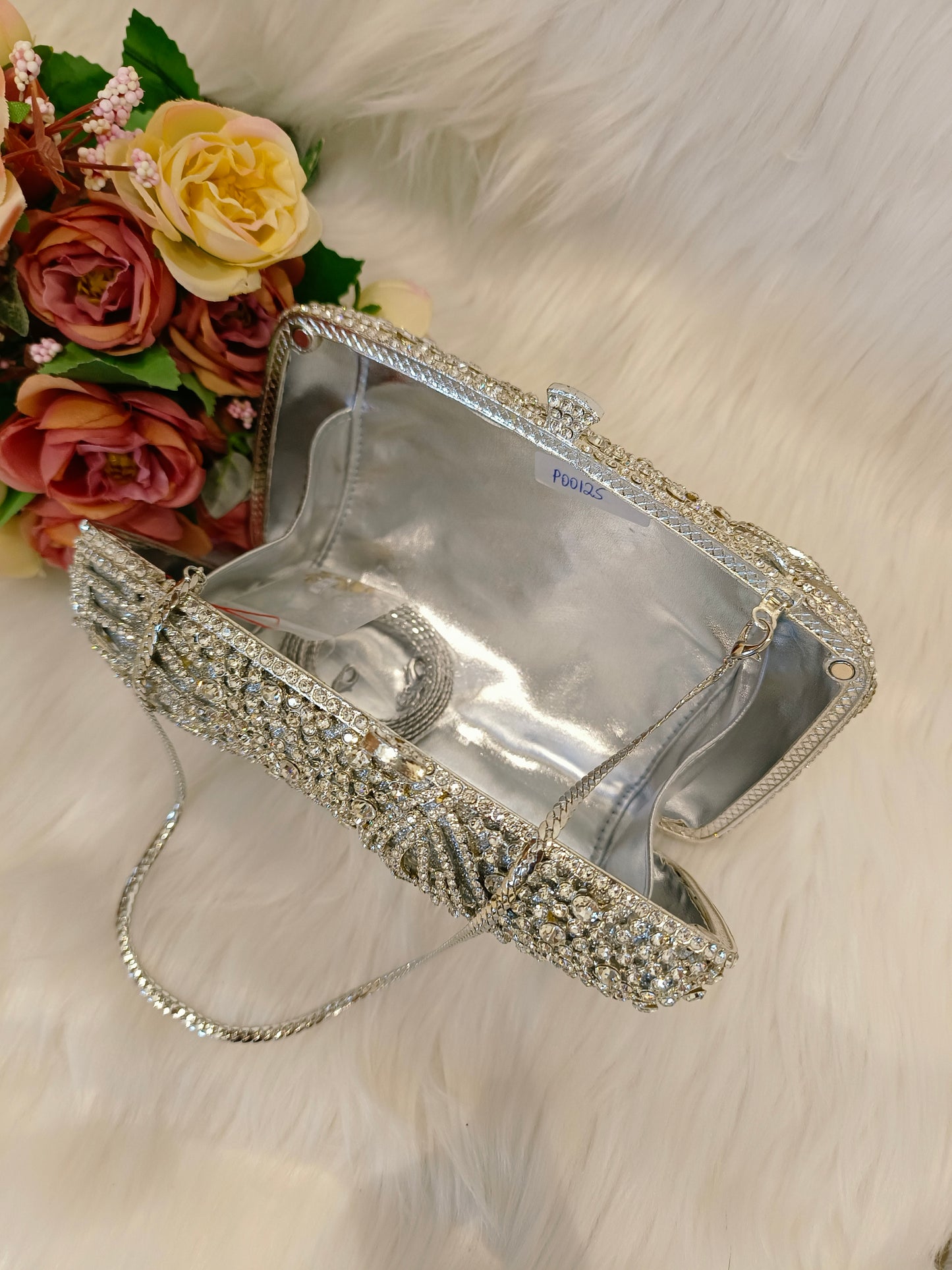 Luxury Evening Silver Clutch
