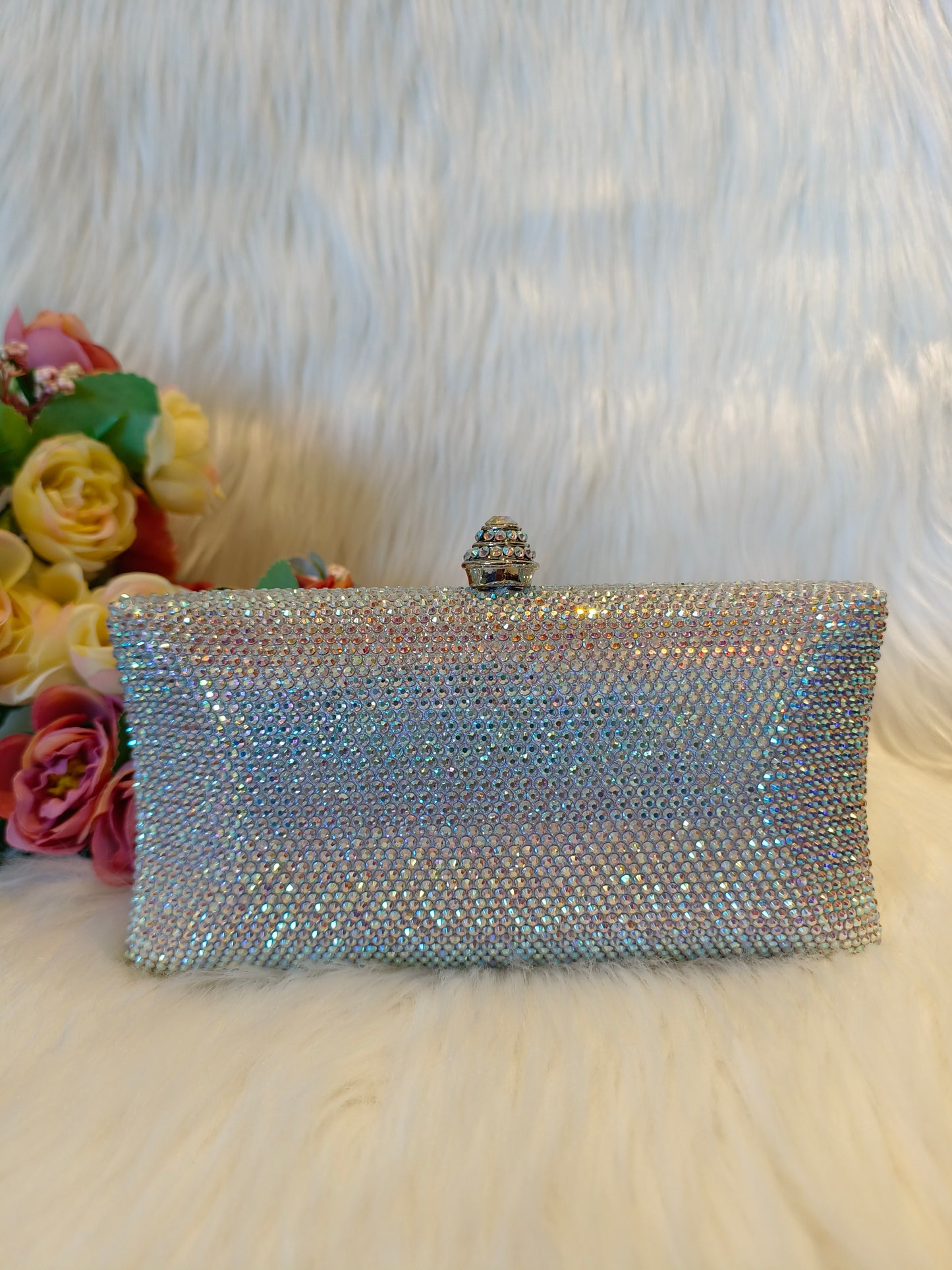 Rainbow Crystals Luxury Clutch