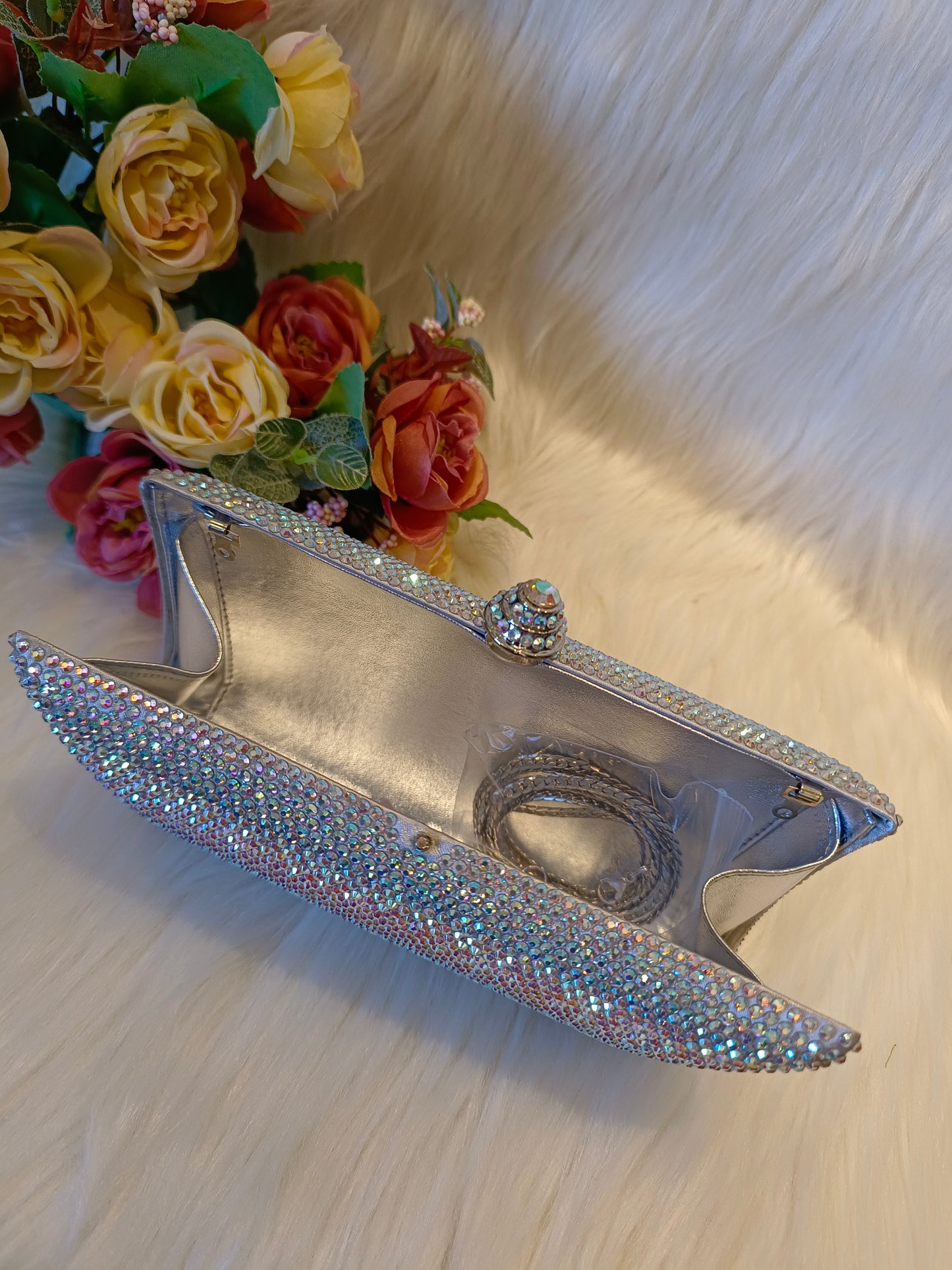 Rainbow Crystals Luxury Clutch
