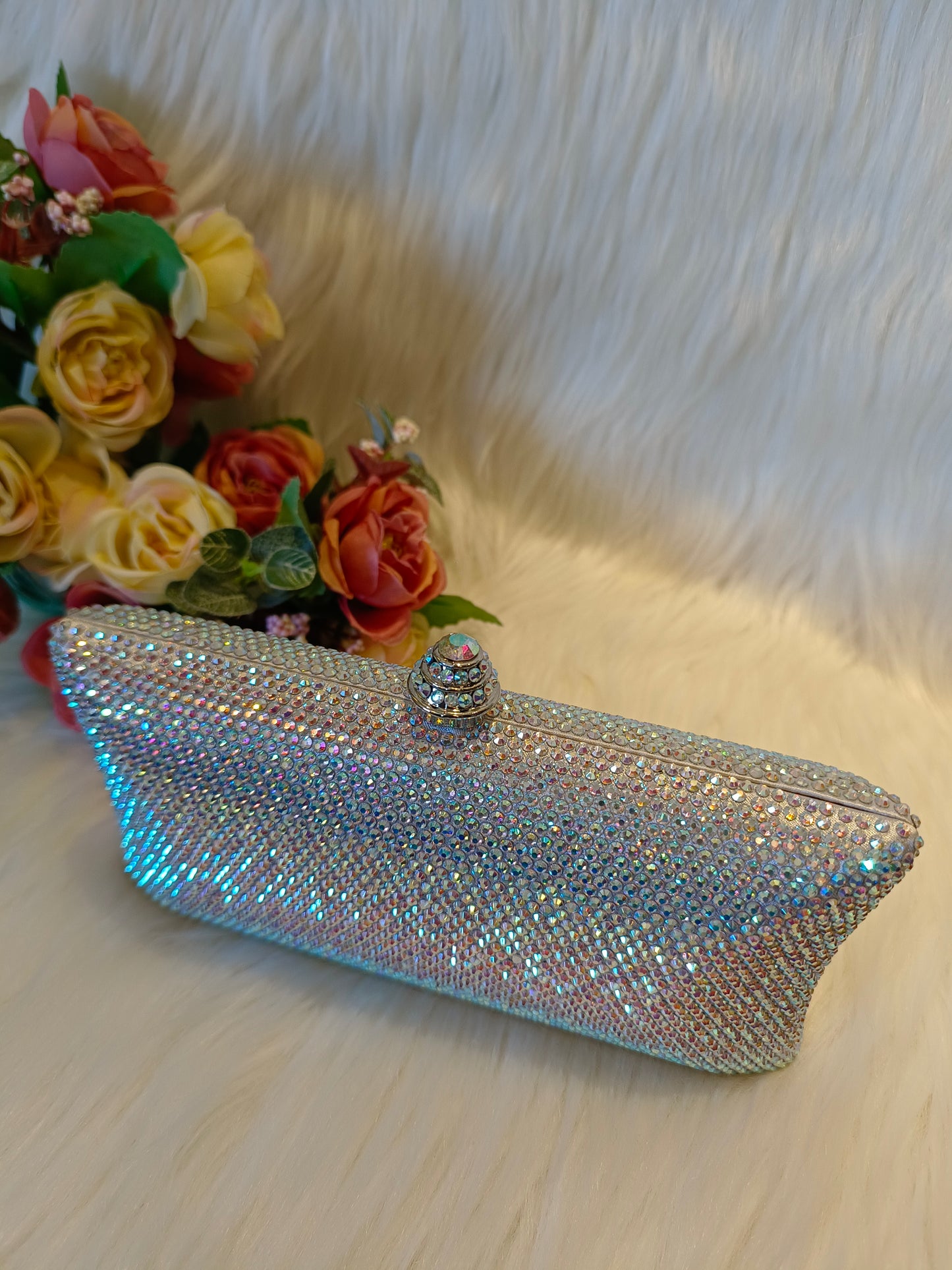 Rainbow Crystals Luxury Clutch