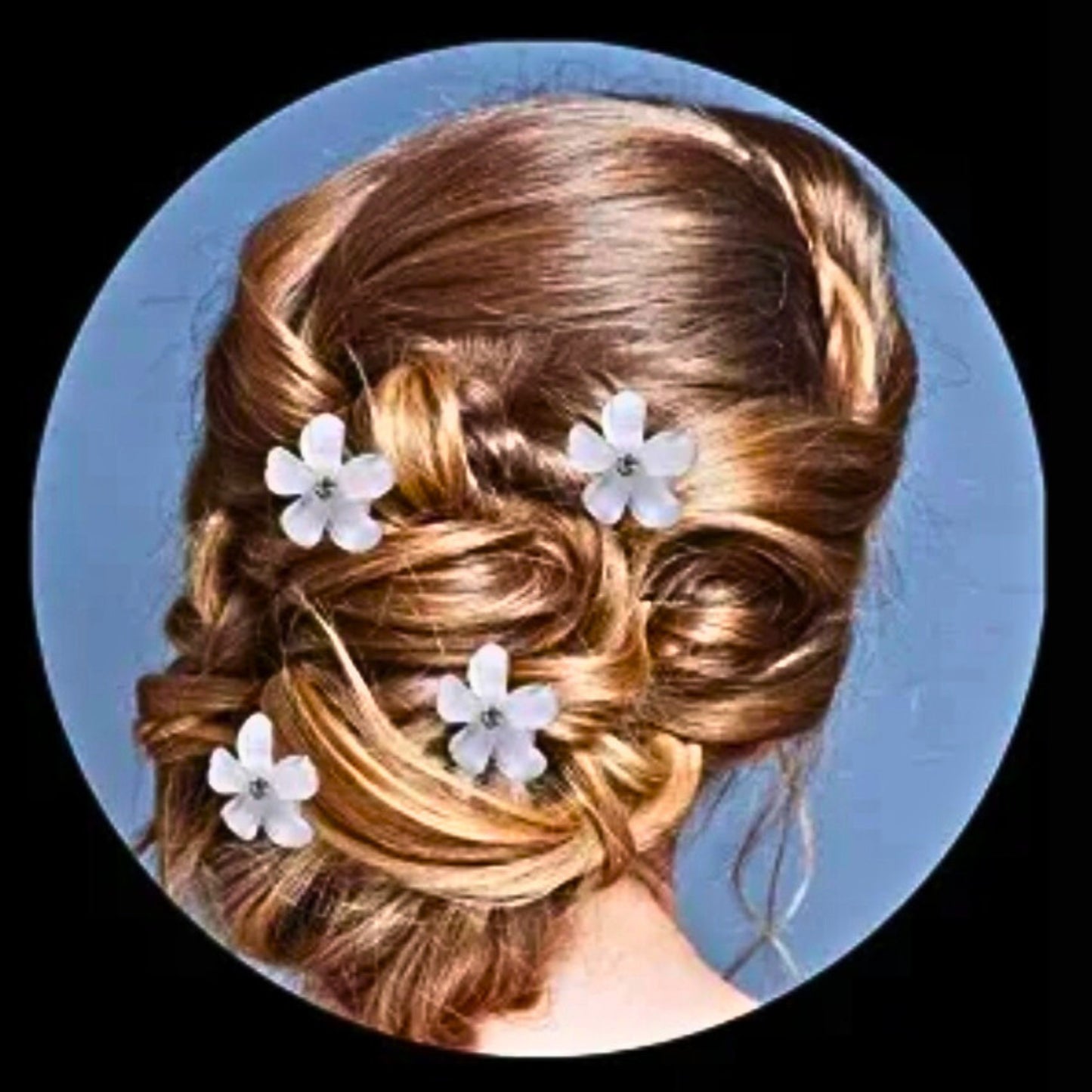 Flower and Rhinestone Bridal Pin (10 pcs)