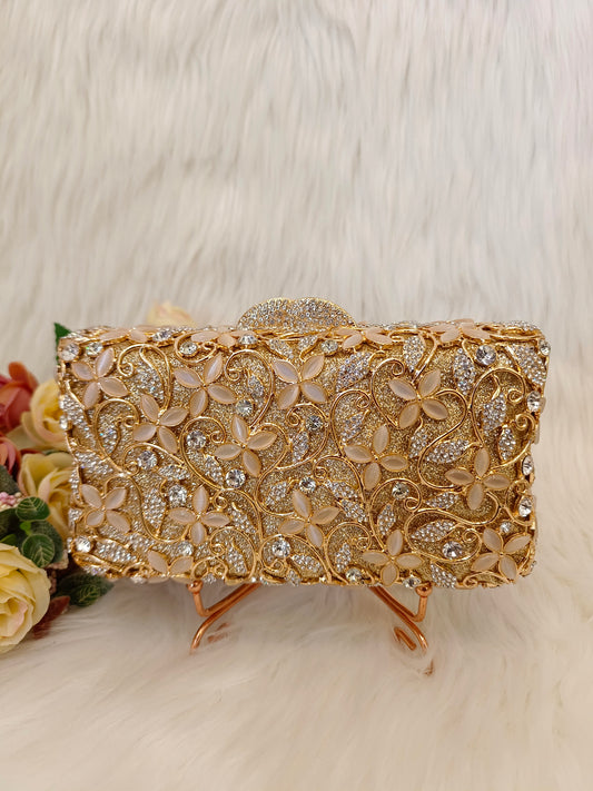 Opal & Rhinestone Evening Clutch bag.