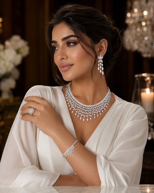 Celeste Cascade Diamond Bridal Set